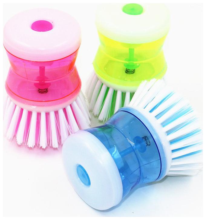 

Aryshaa Cleaning Brush with Soap Dispenser For Kitchen Sink Dish Washer Assorted Colours (Pack of 3)