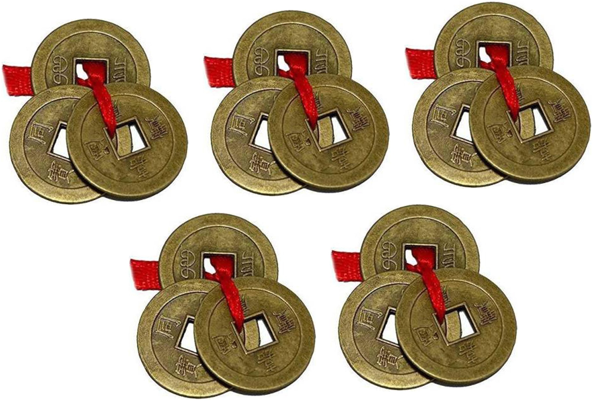 

Aryshaa Feng Shui Lucky Coins for Wealth and Achievement Good Luck Prosperity (Set of 5)