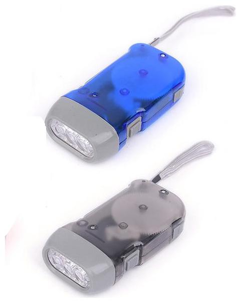 

Aryshaa Hand Pressing 3 Led Dynamo Wind Up Long Rangeflashlight Torch Pack Of 2