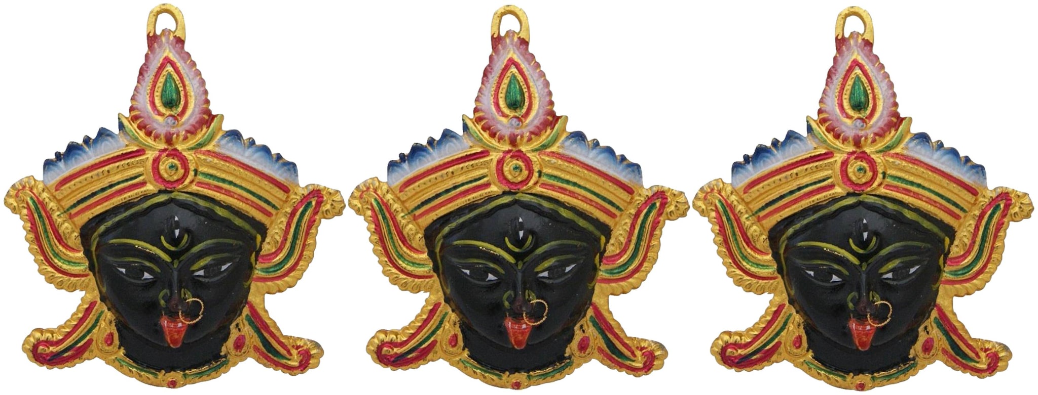 

Aryshaa Jai Maa Kali Nazar Battu Wall Hanging Mask Mahakali Mask (Pack of 3)