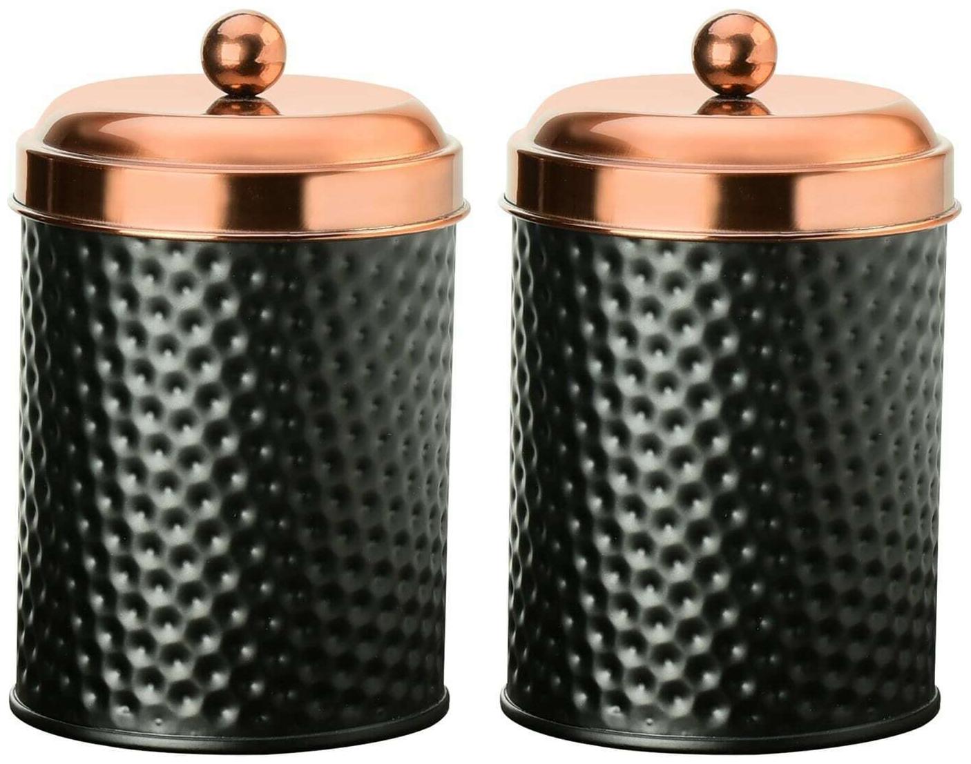 

Ashby Copper Black Metal Canister SM Set of 2 Multi