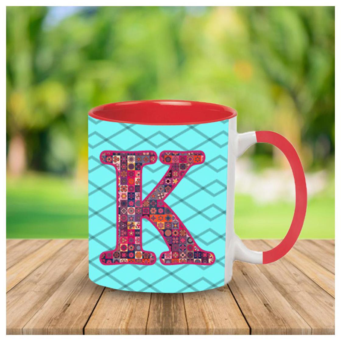 

Ashvah Alphabet K Ceramic Coffee Mug by Ashvah - IMPMug1011-K