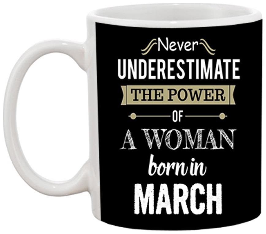 

Ashvah Born in March Ceramic Coffee Mug - MUG760