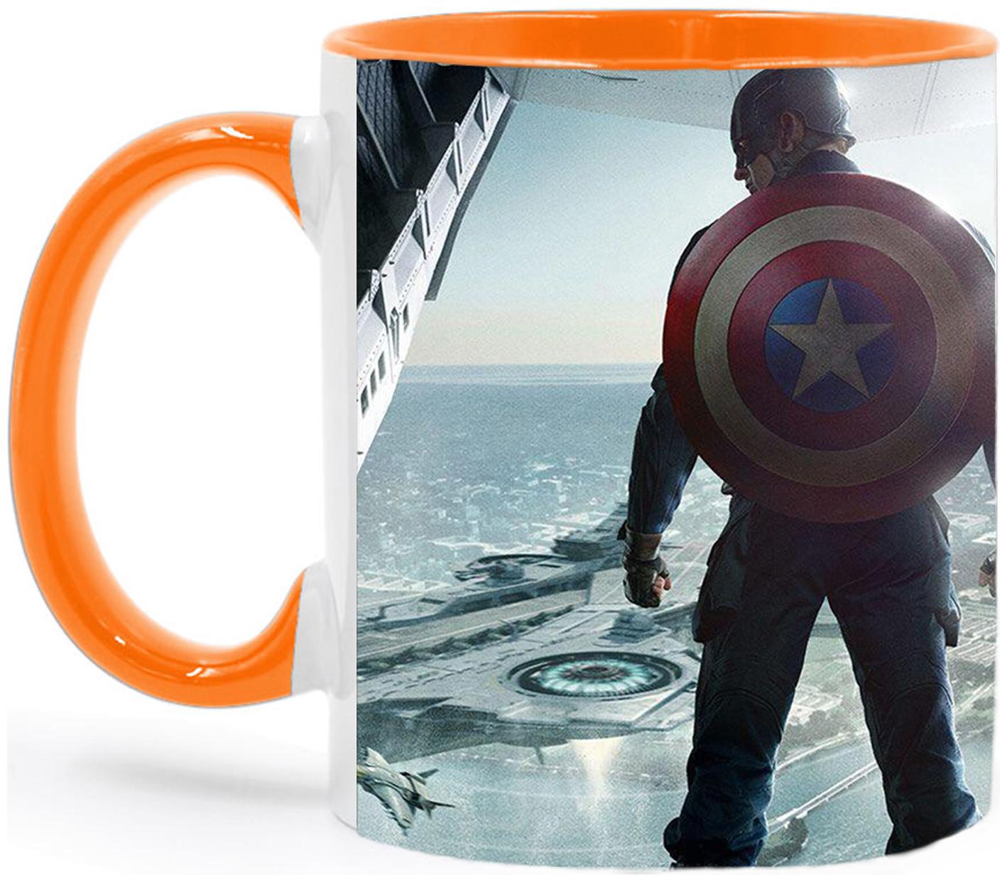 

Ashvah Captain America Superhero Ceramic Coffee Mug for Friends Birthday Gifts for Kids Return Gifts Mug
