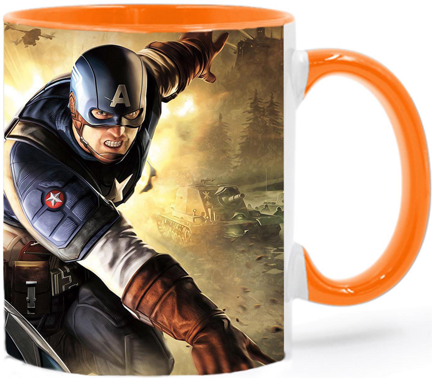 

Ashvah Captain America Superhero Ceramic Coffee Mug for Friends Birthday Gifts for Kids Return Gifts Mug