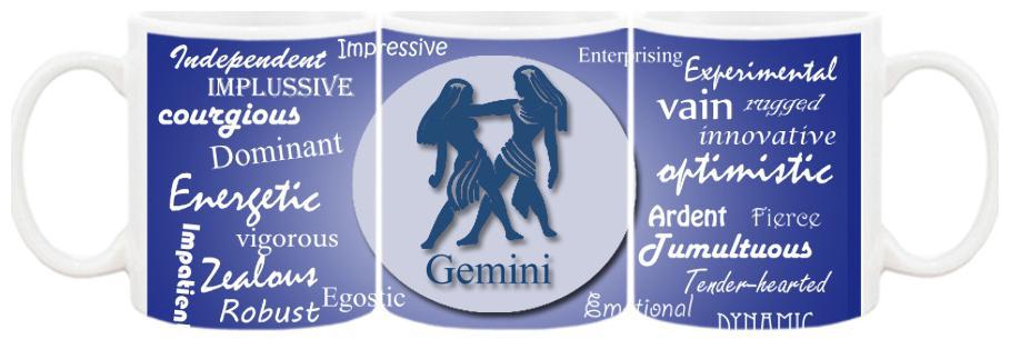 

Ashvah Ceramic Gemini Zodiac Sign Coffee Mug by AshvahTM - MUG366