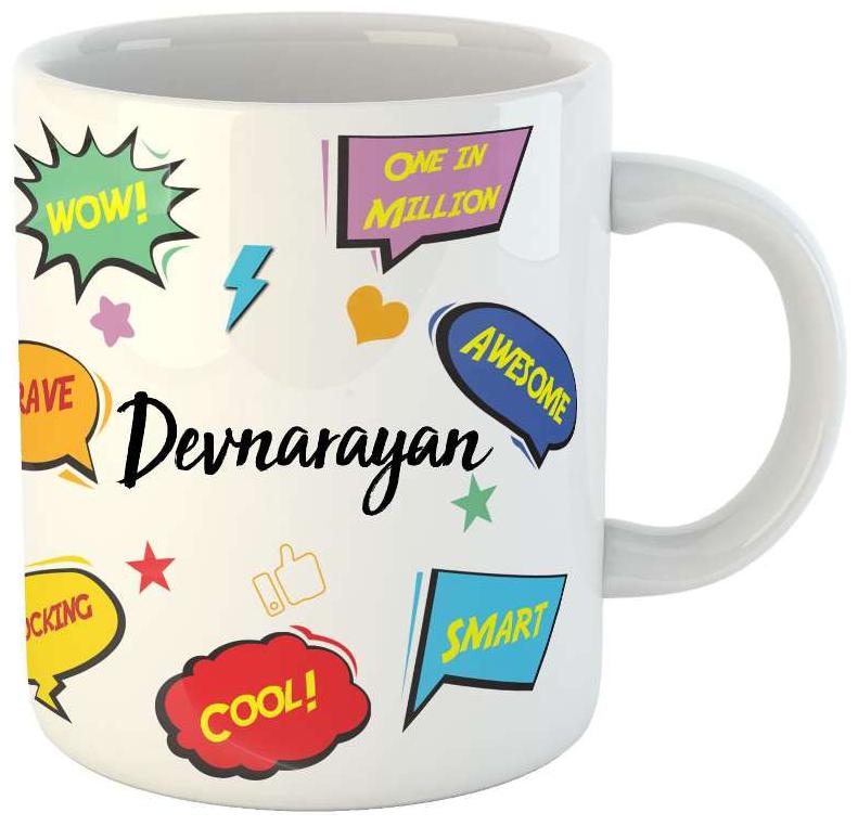 

Ashvah Devnarayan Name Printed Ceramic Coffee Mug Best Gift For Birthday by Impresion