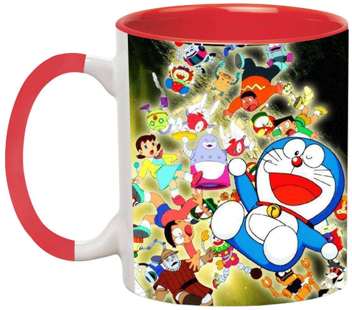 

Ashvah Doraemon Cartoon Ceramic Coffee Mug for Friends Birthday Gifts for Kids Return Gifts