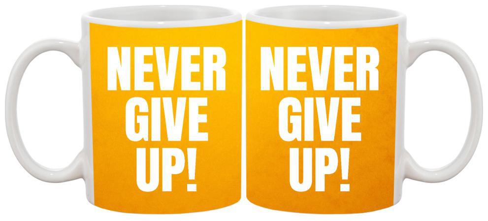 

Ashvah Never Give Up Ceramic Coffee Mug-MUG1173