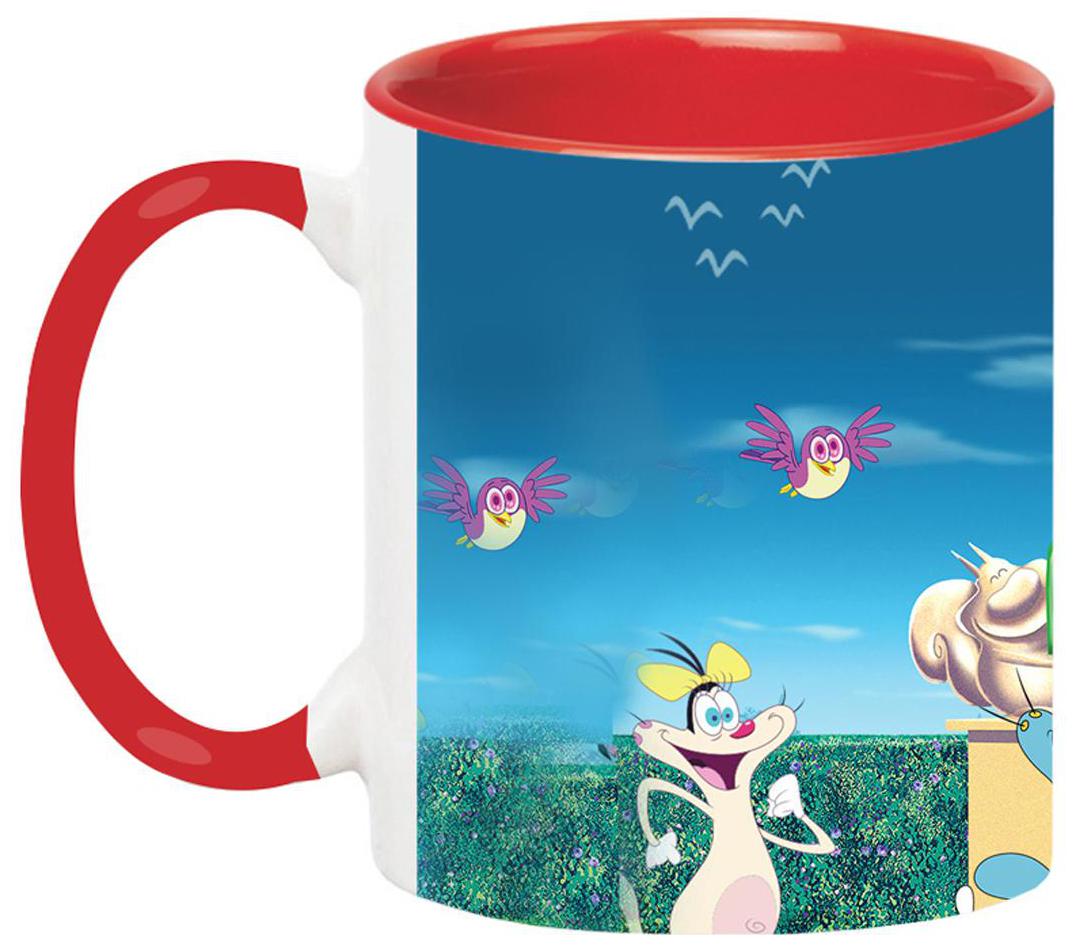 

Ashvah Oggy and the Cockroaches Cartoon Coffee Mug for Friends Birthday Gifts for Kids Return Gifts by Ashvah-Mug-2062-Red