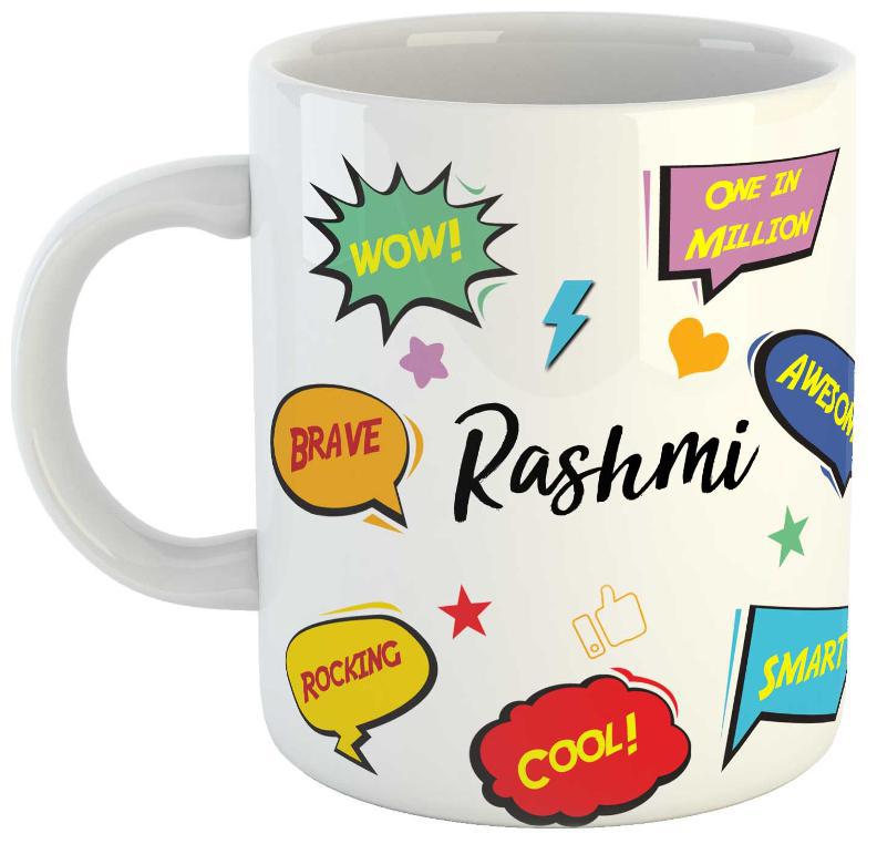

Ashvah Rashmi Name Printed Ceramic Coffee Mug Best Gift For Birthday