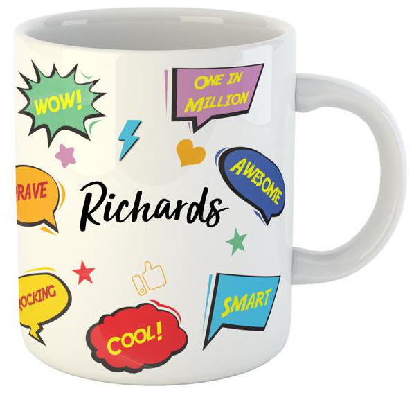 

Ashvah Richards Name Ceramic Coffee Mug for Birthday Gift for Kids Friends Brother