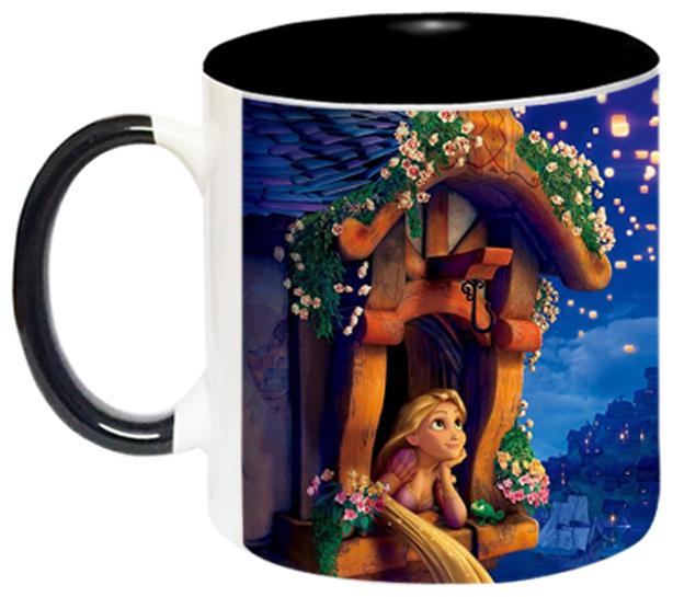 

Ashvah Tangled Castle with Lanterns Birthday Gift for Kids Ceramic Coffee Mug-1741-BLK