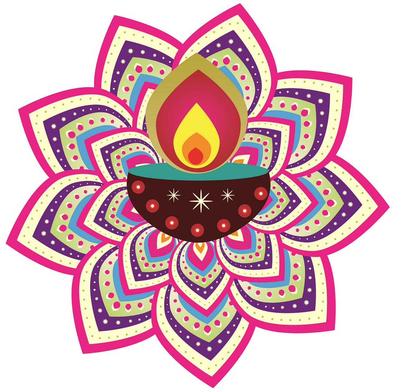 

Asmi Collections Floor Art Beautiful Multi Colors Peacock Feathers and Diya Rangoli