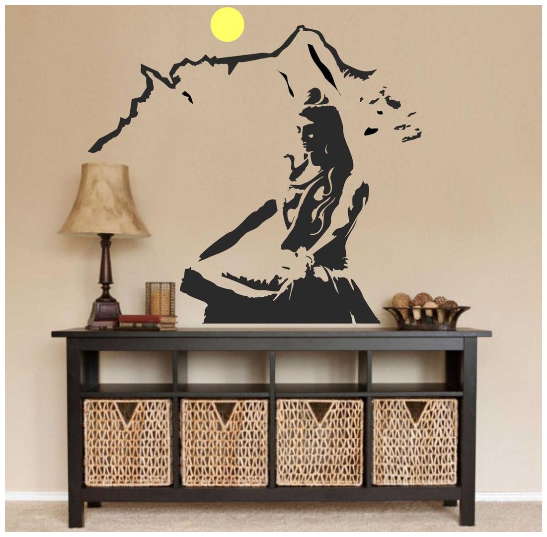 

Asmi Collections PVC Wall Sticker Beautiful God Shiva on Kailash