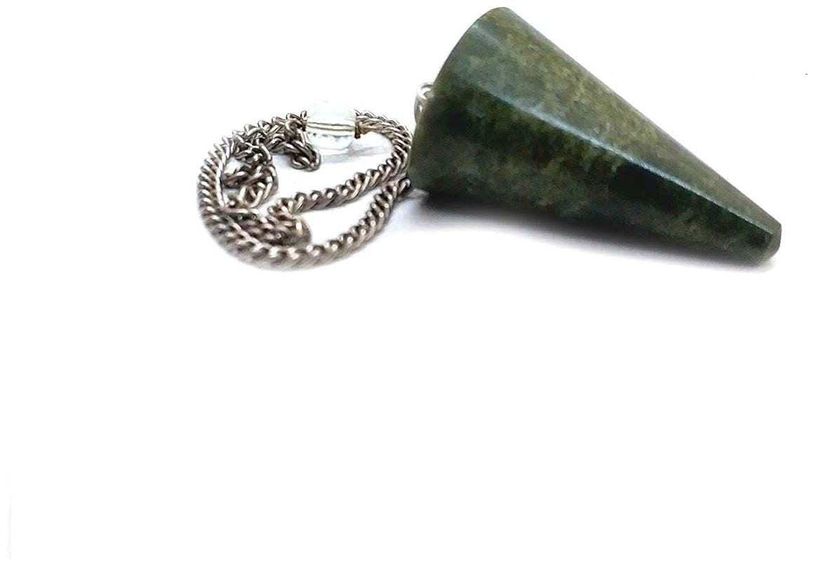 

Astrocrystals9 Cone Shaped Jade Crystal Pendulum Dowser