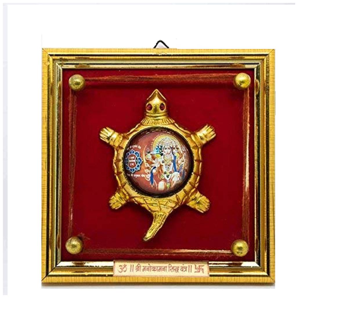 

Astrocrystals9 Panchmukhi Hanuman Ji Tortoise Yantram Wall Hanging