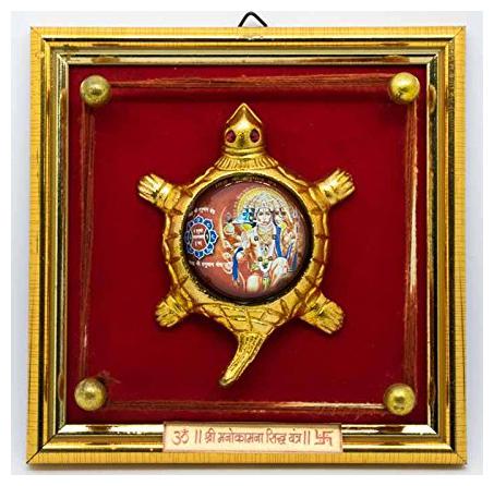 

Astrocrystals9 Panchmukhi Hanuman Ji Tortoise Yantram Wall Hanging