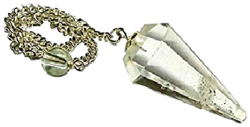

Astrocrystals9 Clear Quartz 6 Faceted Pendulum Dowser