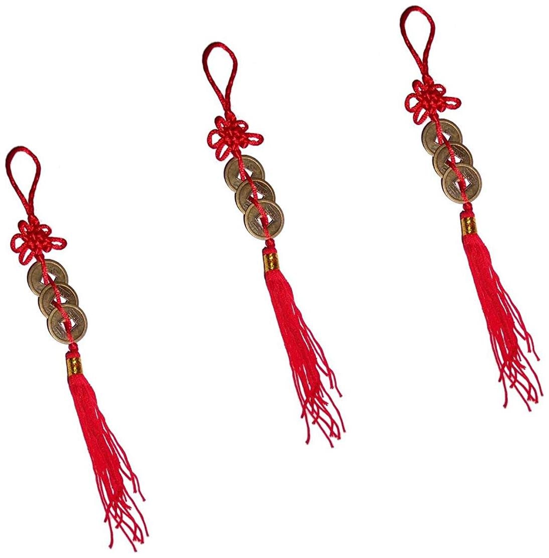 

Astrocrystals9 Three Lucky Coins Hanging Lucky Charm For Prosperity And Luck