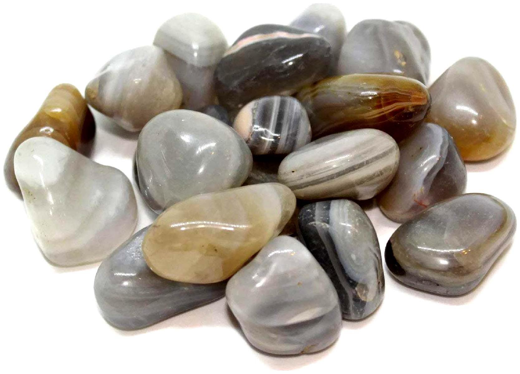 

Astrocrystals9 100 Natural 300 Grams Banded Agate Tumble Stone