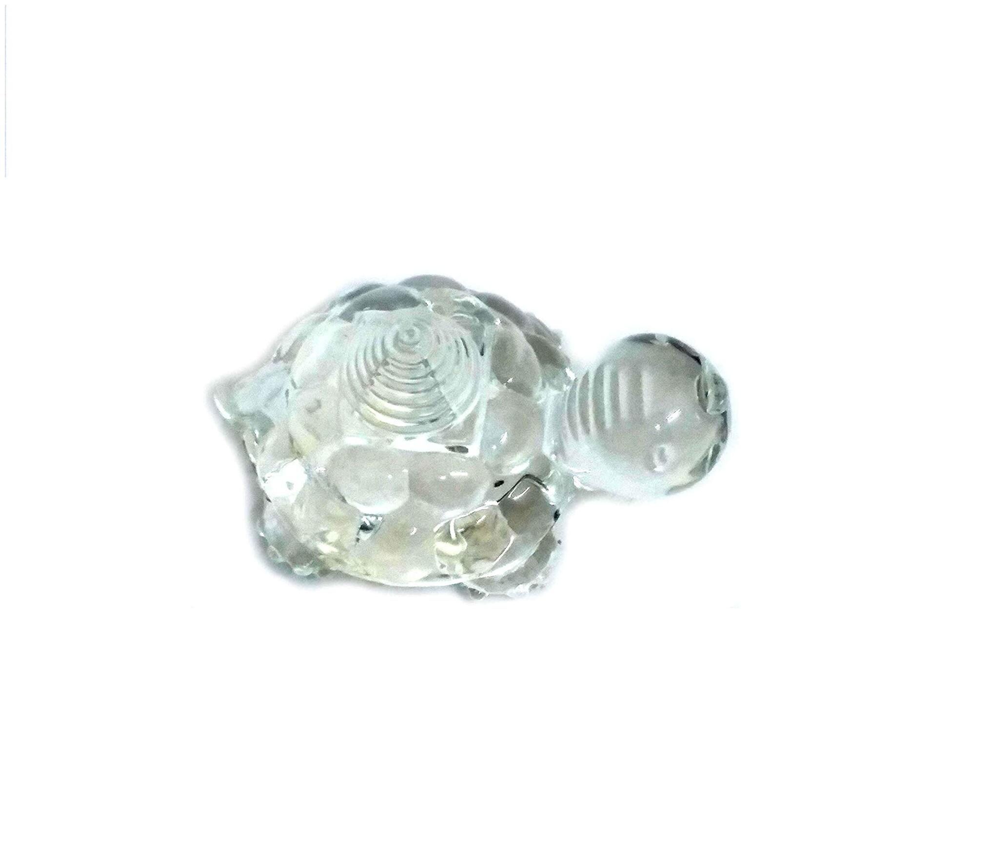

Astrocrystals9 Crystal Glass Shree Yantra On A Back Of Tortoise
