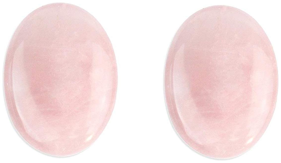 

Astrocrystals9 Rose Quartz High Grade Brazilian Cabochon -Set Of 2