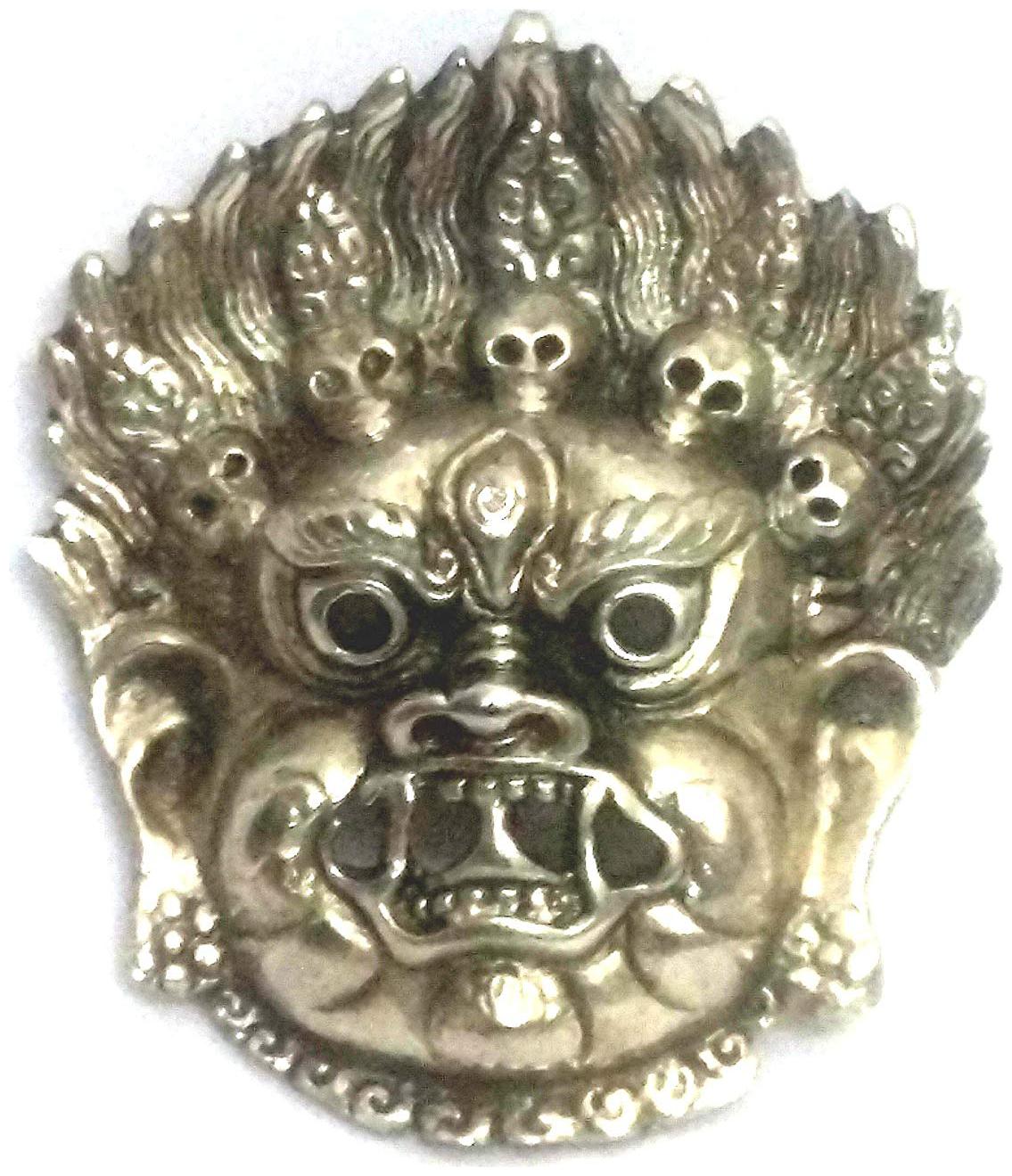 

Astrocrystals9 Mahakaal Mask Evil Eye Protector Metal Najarbatoo