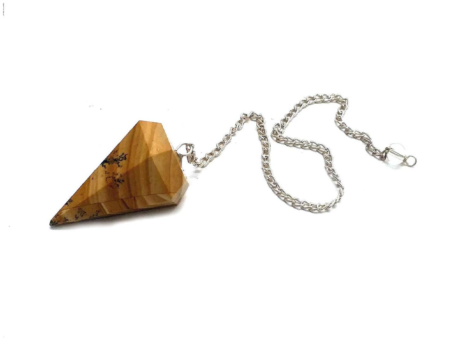

Astrocrystals9 Picture Jasper Faceted Crystal Pendulum Dowser