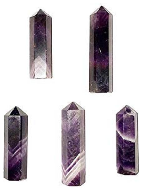 

Astrocrystals9 Amethyst 30 Mm Mini Pencil Set For Reiki Healing -Set Of 5