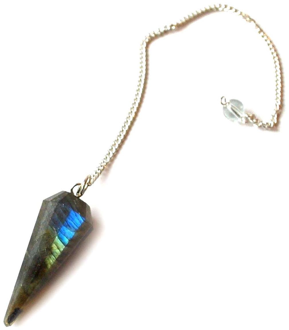 

Astrocrystals9 Labradorite Crystal Faceted Dowser Pendulum