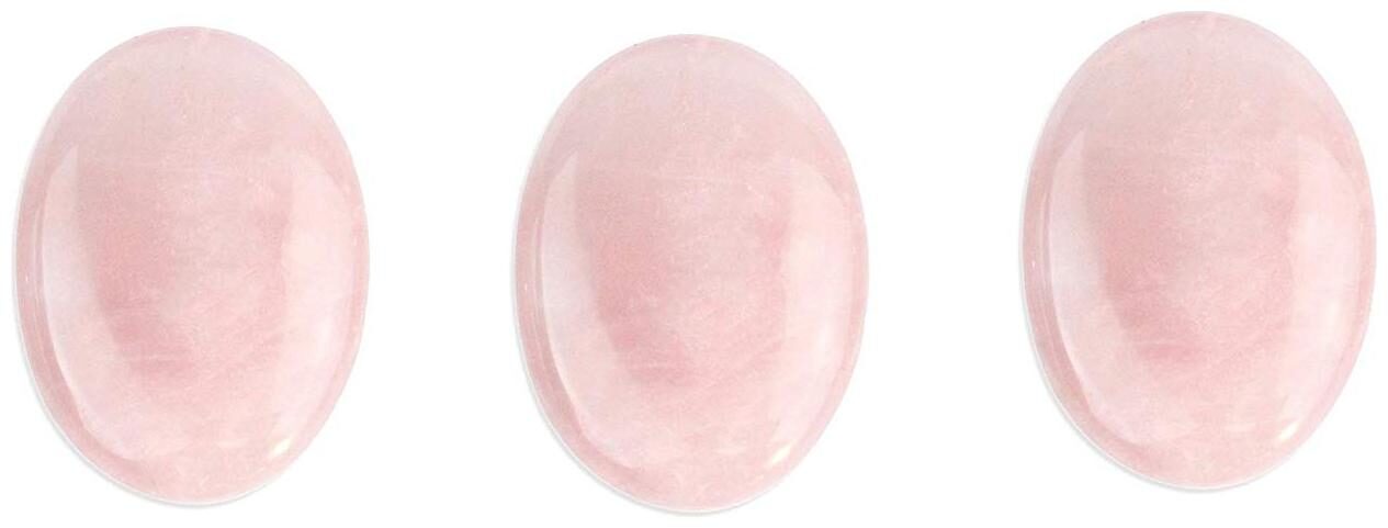 

Astrocrystals9 Rose Quartz High Grade Brazilian Cabochon -Set Of 3