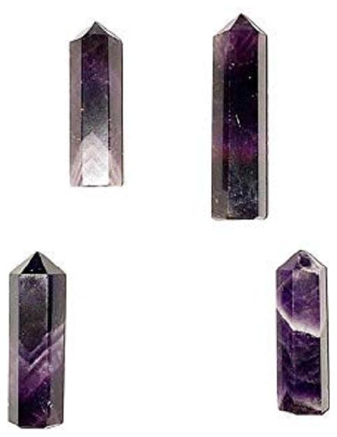 

Astrocrystals9 Amethyst 30 Mm Mini Pencil Set For Reiki Healing -Set Of 4