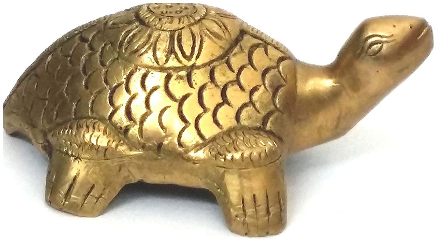 

Astrocrystals9 Wish Full Filling Brass Vastu Tortoise