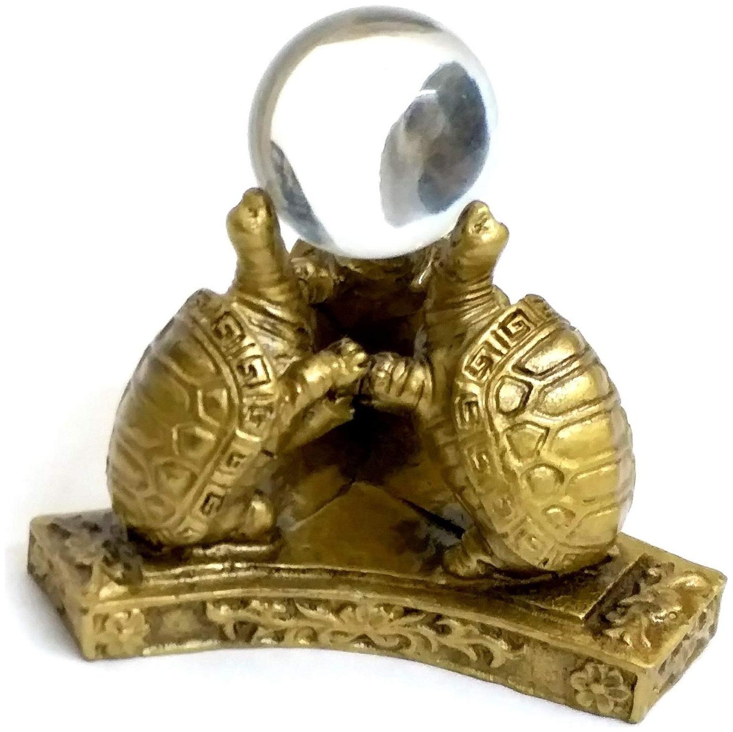

Astrocrystals9 Fengshui 3 Tortoise With Acrylic Crystal Ball