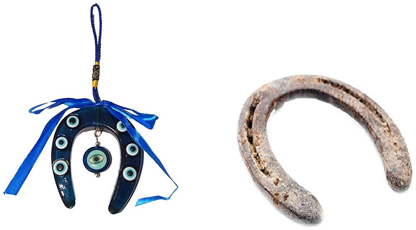 

Astrocrystals9 Black Iron Horse Shoe And Fengshui Horse Shoe Hanging For Protection