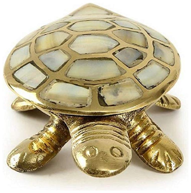 

Astrocrystals9 Wish Full Filling Brass Tortoise With Secret Wish Compartment