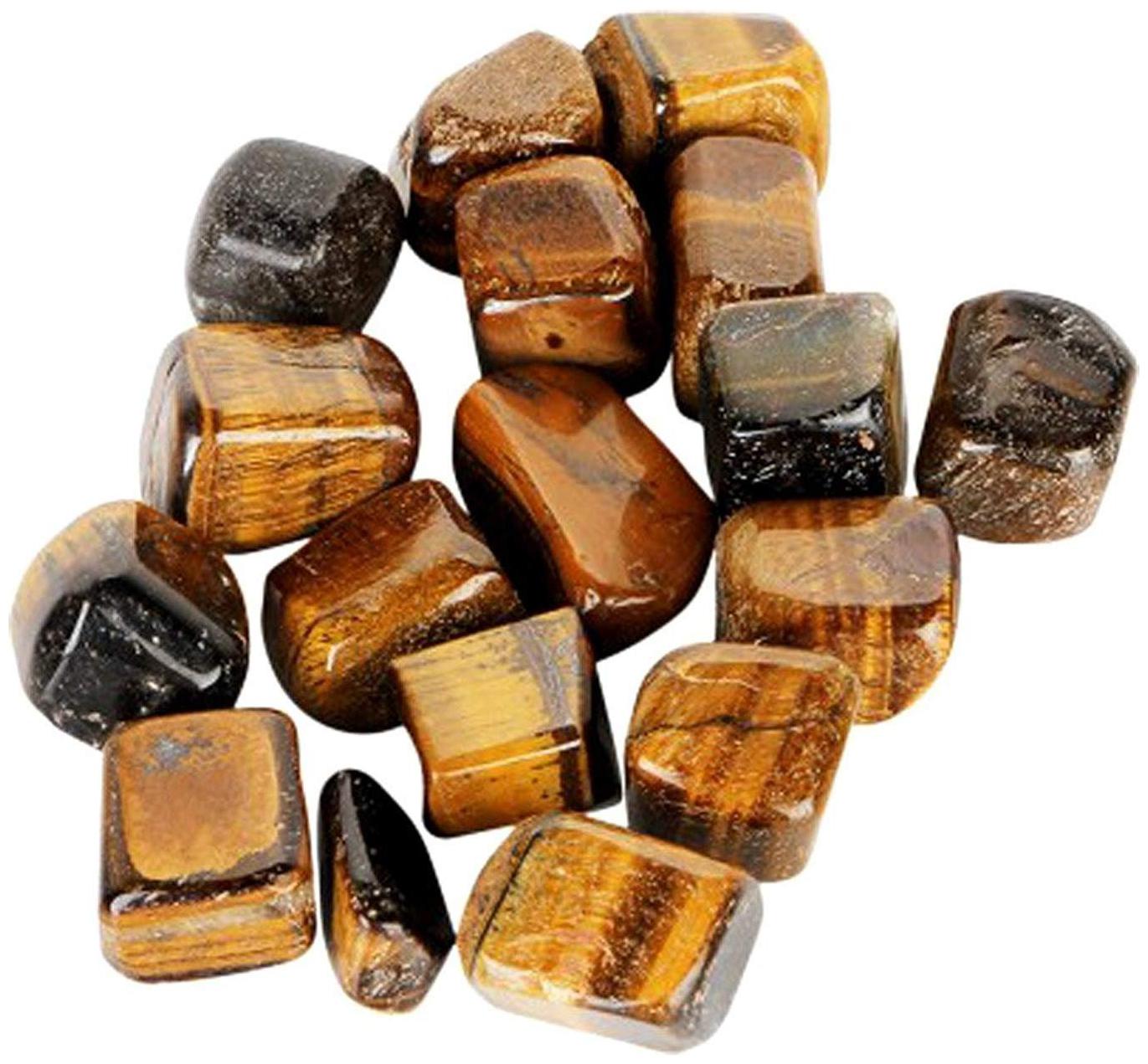 

Astrocrystals9 100 Grams Tiger Eye Crystal Tumbled Stones Mix Sizes