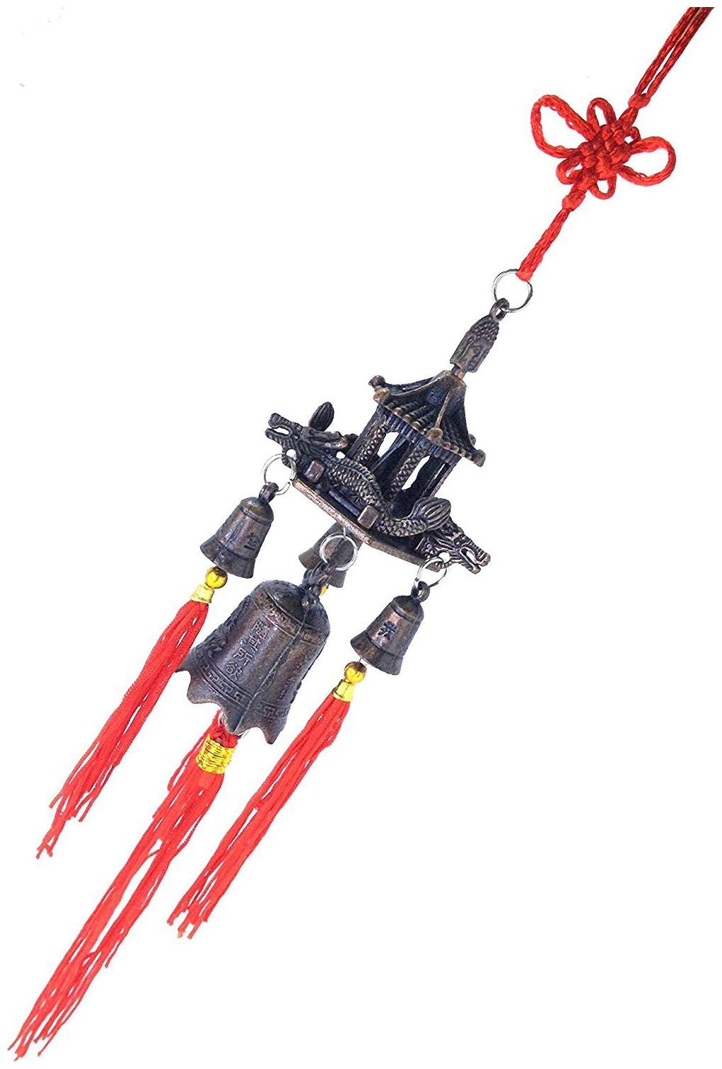 

Astrocrystals9 Fengshui Pagoda Temple Buddha Bell Car and Home Hanging For Good Luck