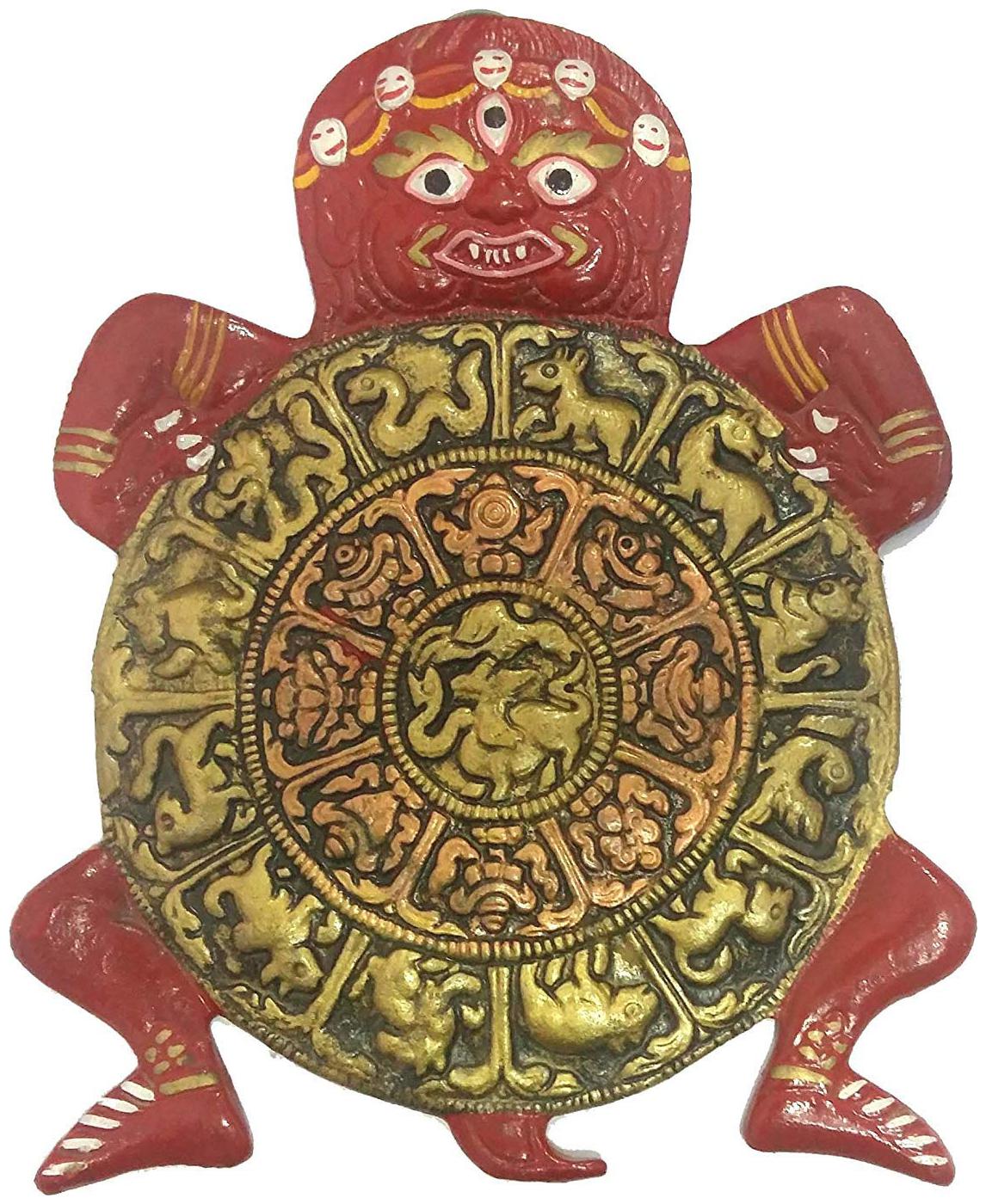 

Astrocrystals9 Auspicious Kaalachakra The Astrological Wheel Of Buddhism - Wall Hanging Evil Eye Protector