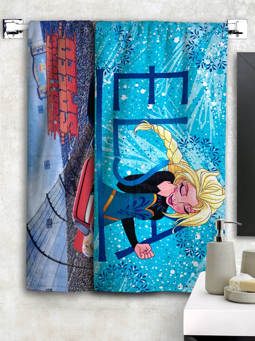 

Disney 350 GSM Cotton Bath Towel ( 2 Pieces Multi )