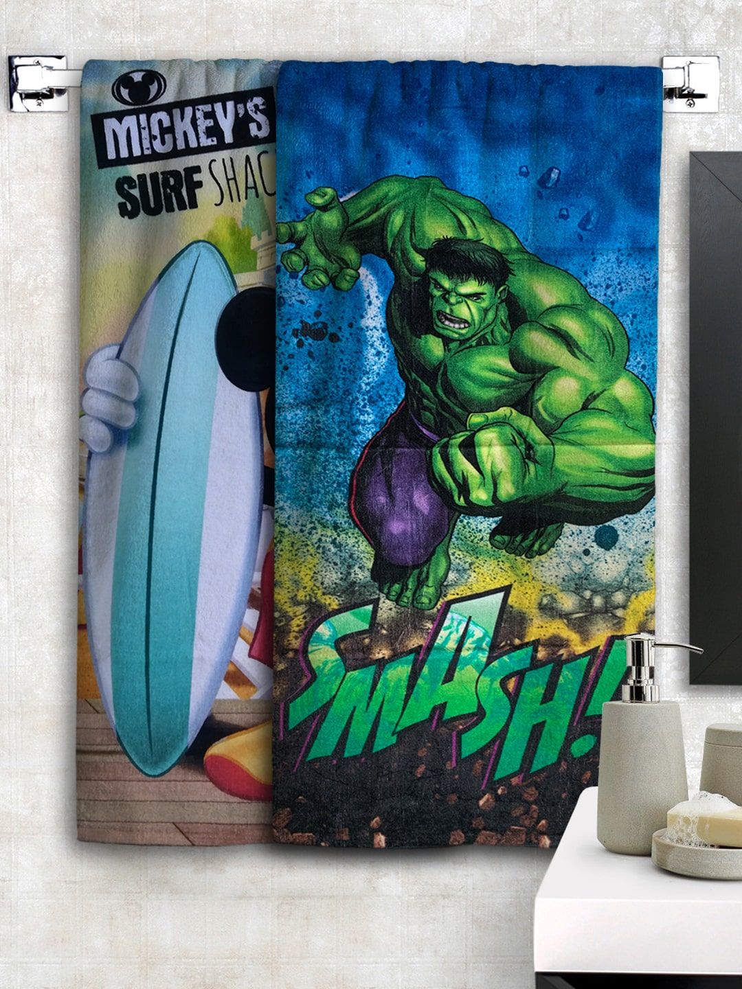 

Disney 350 GSM Cotton Bath Towel ( 2 Pieces Multi )