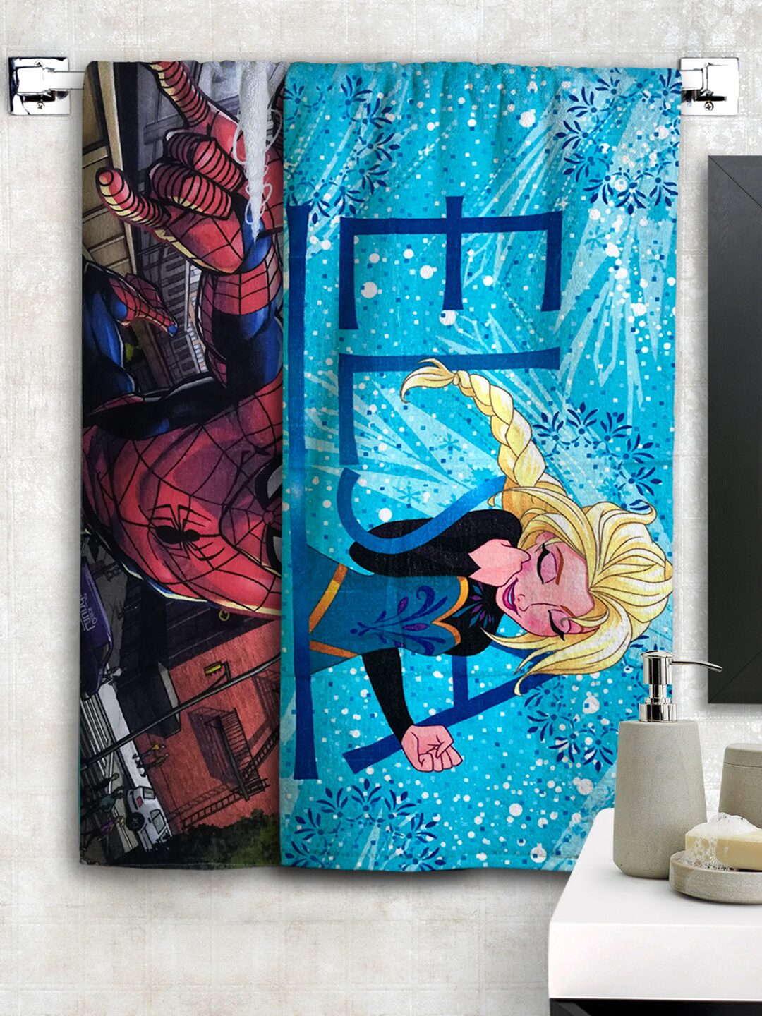 

MARVEL 350 GSM Cotton Bath Towel ( 2 Pieces Multi )