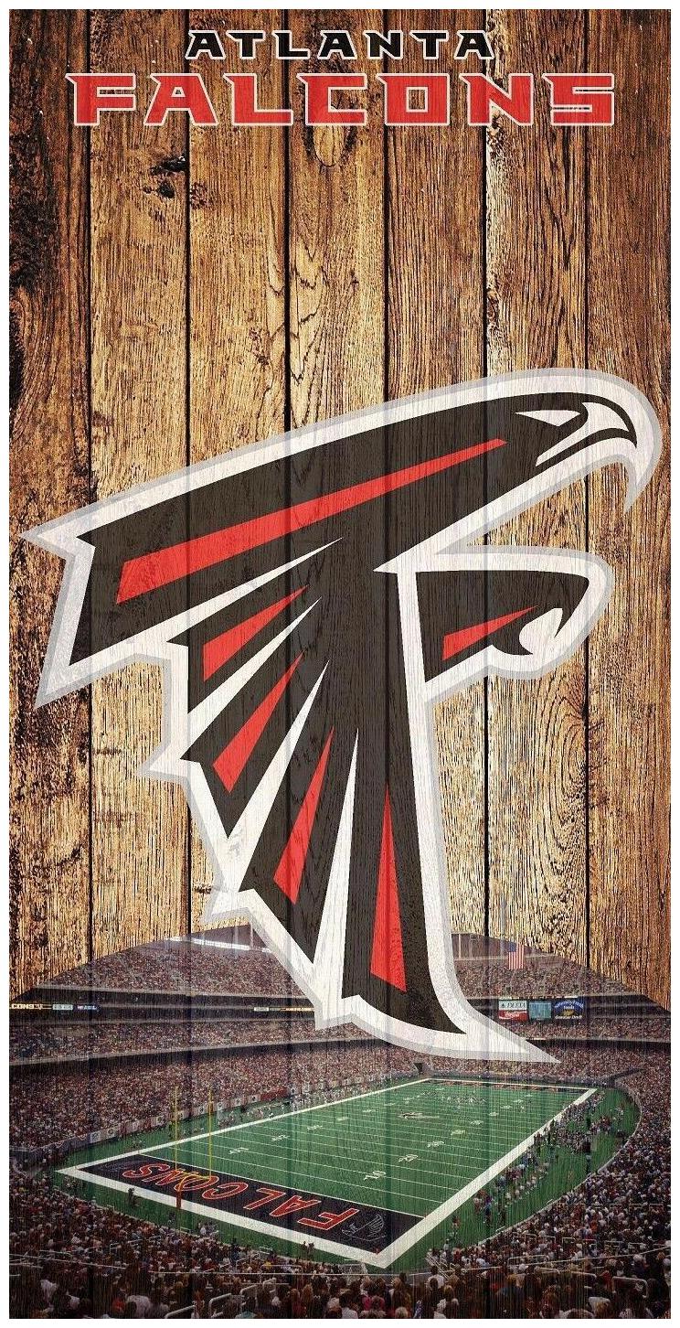 

Atlanta Falcons on wood Cornhole Board Printed 3M Vinyl Wrap Single or Set
