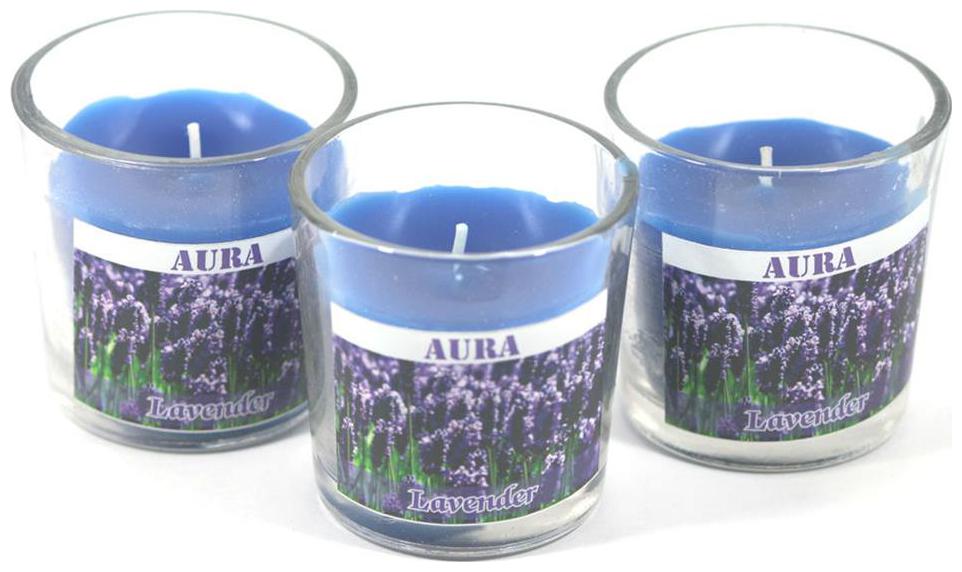 

AuraDecor Glass Blue Candle
