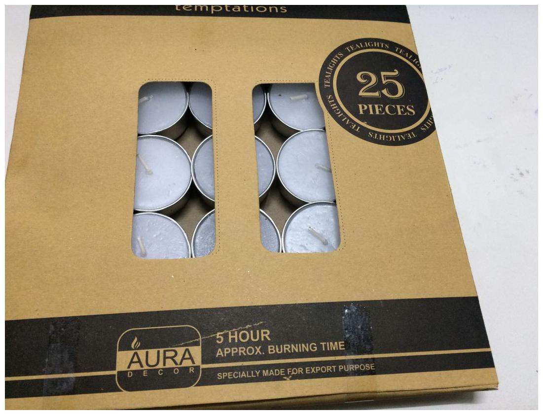 

AuraDecor Paraffin wax White Candle