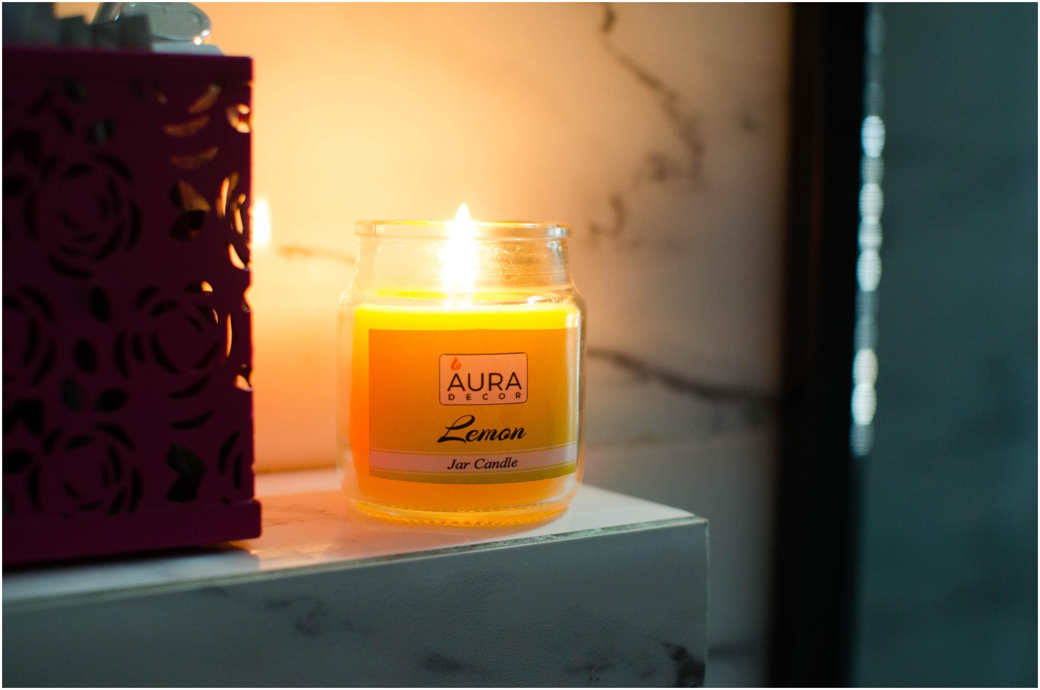 

AuraDecor Paraffin wax Yellow Candle