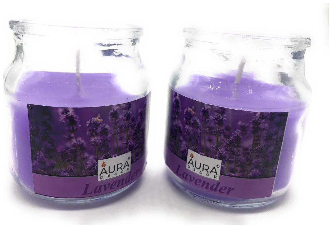 

AuraDecor Glass Purple Candle