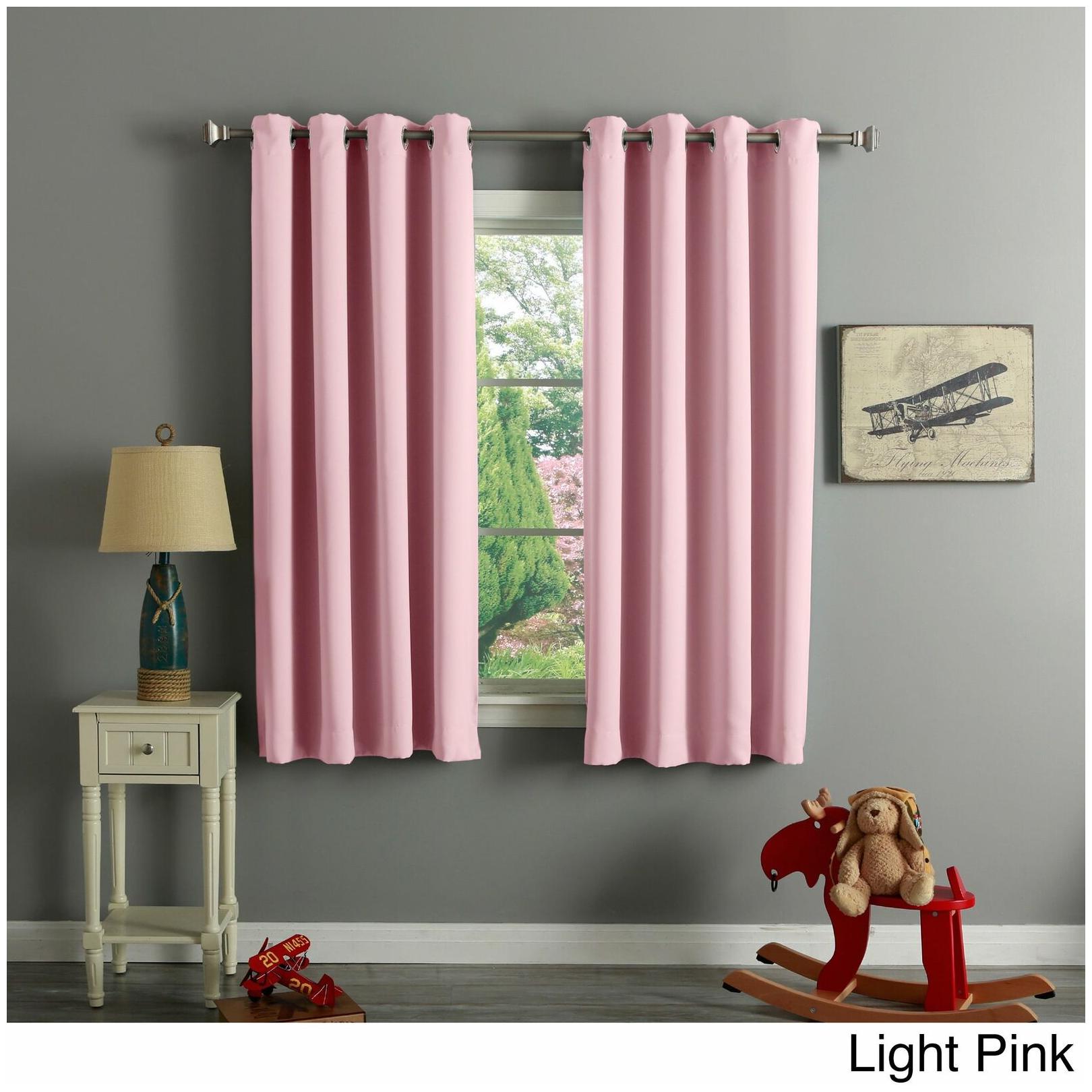 

Aurora Home Silver Grommet Top 63-inch Blackout Curtain Pair