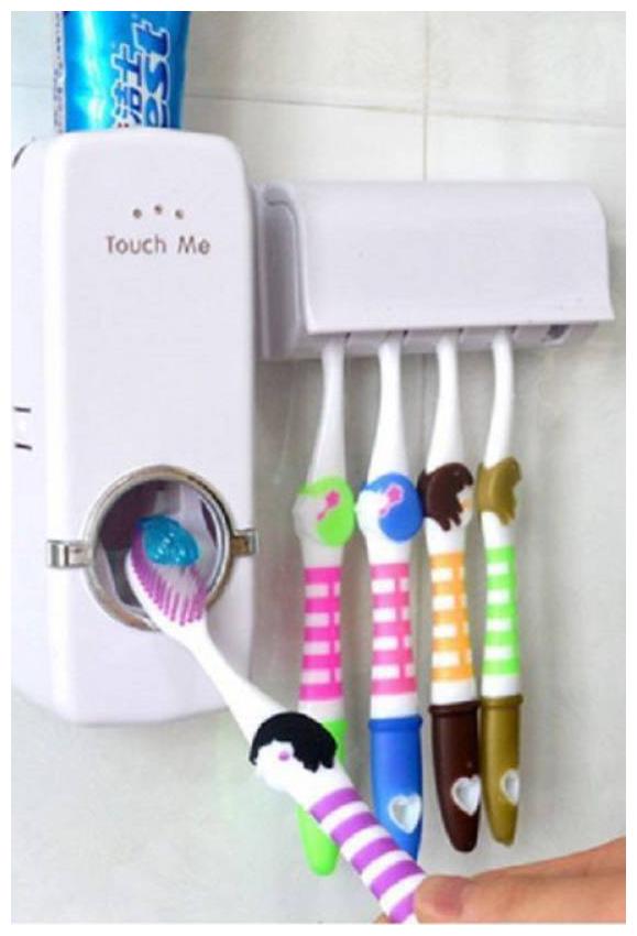 

Automatic Toothpaste Dispenser and 5 Tooth Brush Holder (Multi Color) 1Pc